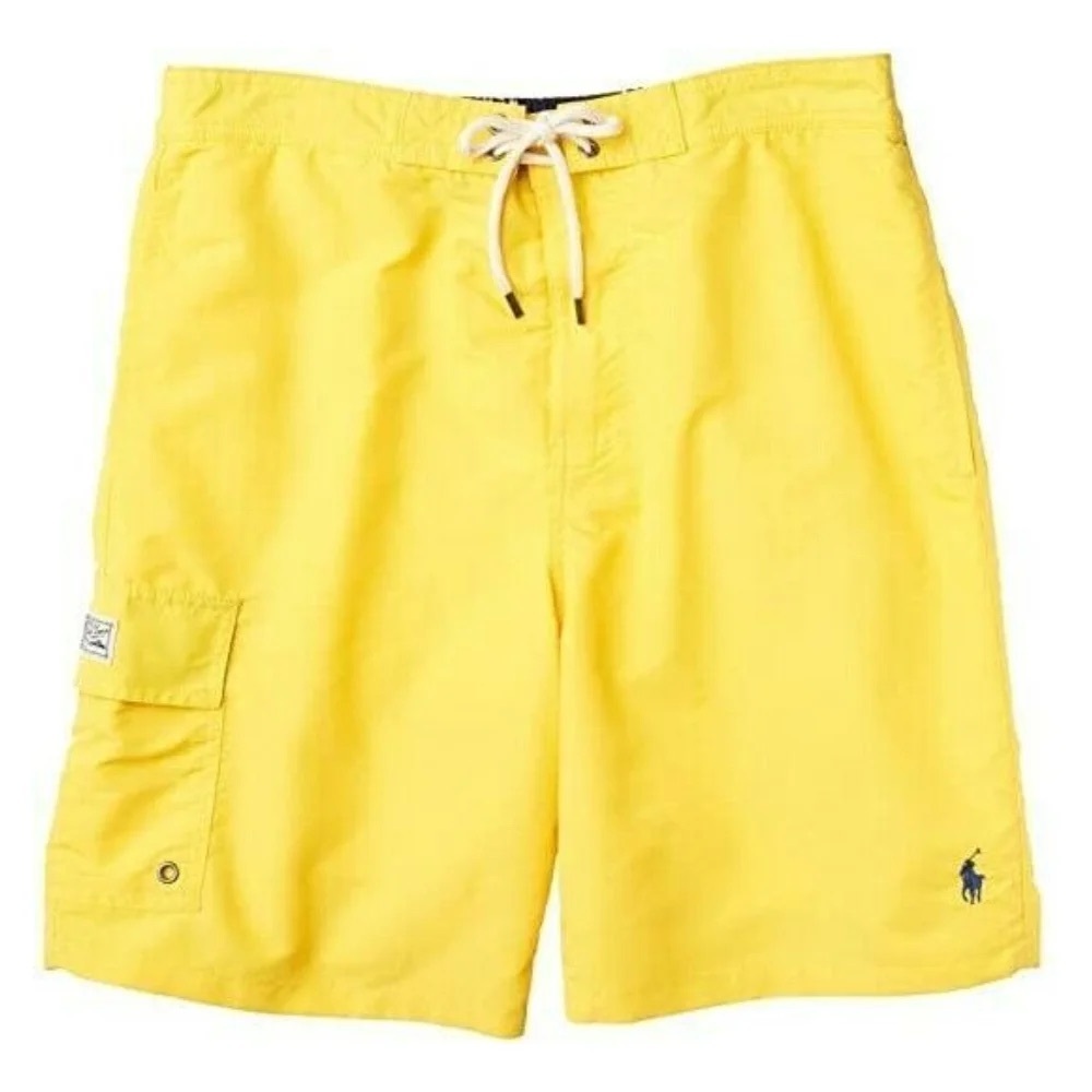 Polo Ralph Lauren Yellow Mens Size Medium(M)with Elastic Waist Drawstring Short